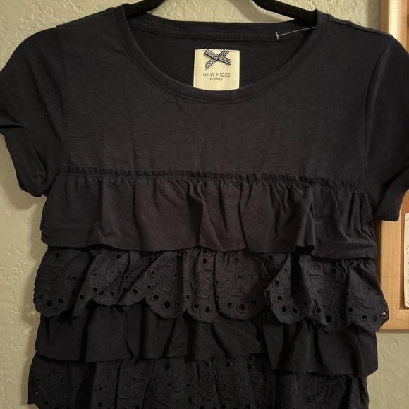 Gilly Hicks Midnight Ruffle Tee - Picture 3 of 4